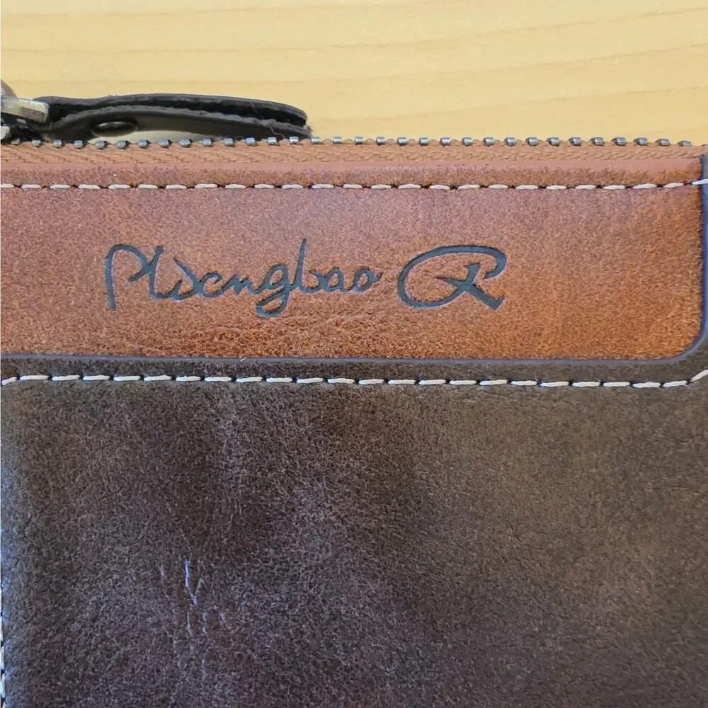 Vintage Style Leather Wallet w/ Multi-functional Storage - Zipper-up Wallet